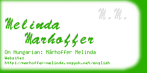 melinda marhoffer business card