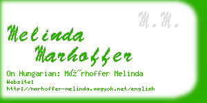 melinda marhoffer business card